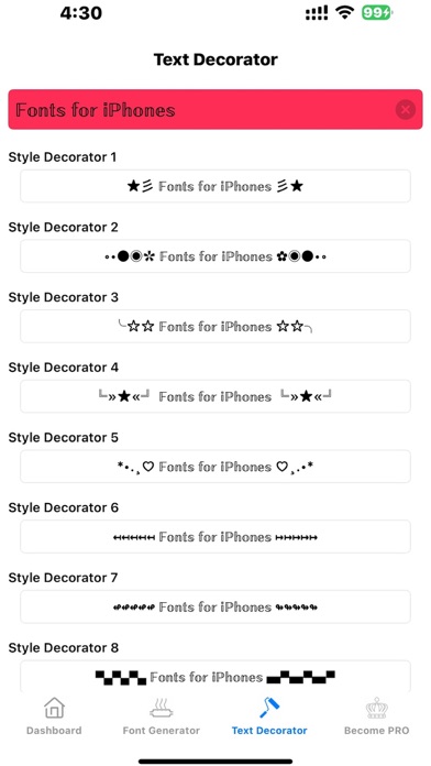 Font Generator - Cool Fonts screenshot 1