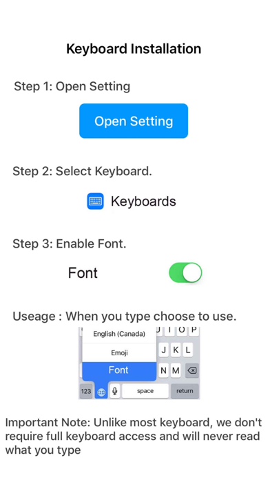Font Keyboard - Fonts Chat screenshot 1