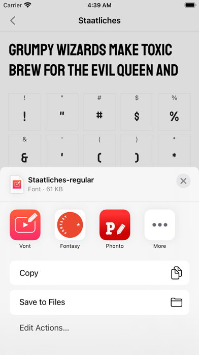 Fontasy - Font Browser screenshot 1