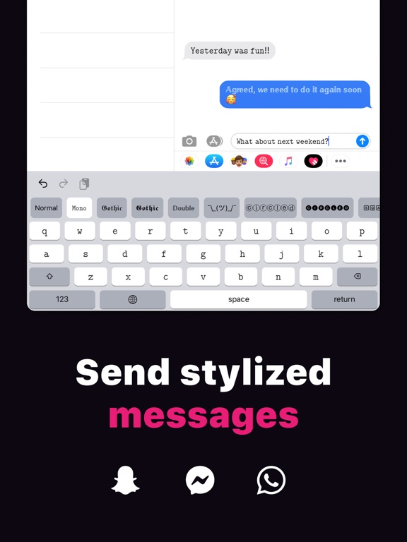 Fontkey - Fonts Keyboard Emoji screenshot 1