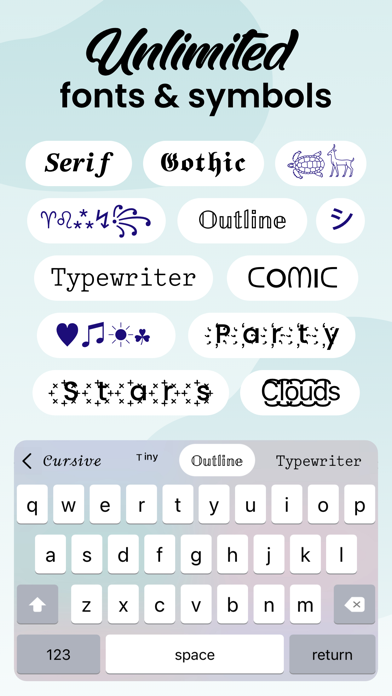 Fonts: Aesthetic Font Keyboard screenshot 1