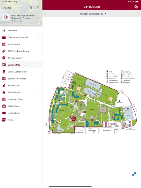 Fordham Orientation screenshot 2