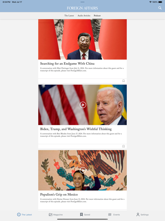 Foreign Affairs Magazine screenshot 1
