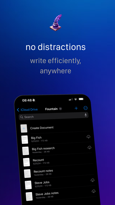 Fountain · easy screenwriting screenshot 1