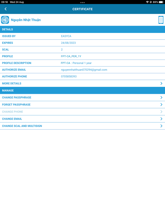 FPT-CA MPKI screenshot 6
