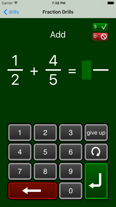 Fraction Drills Free screenshot 2