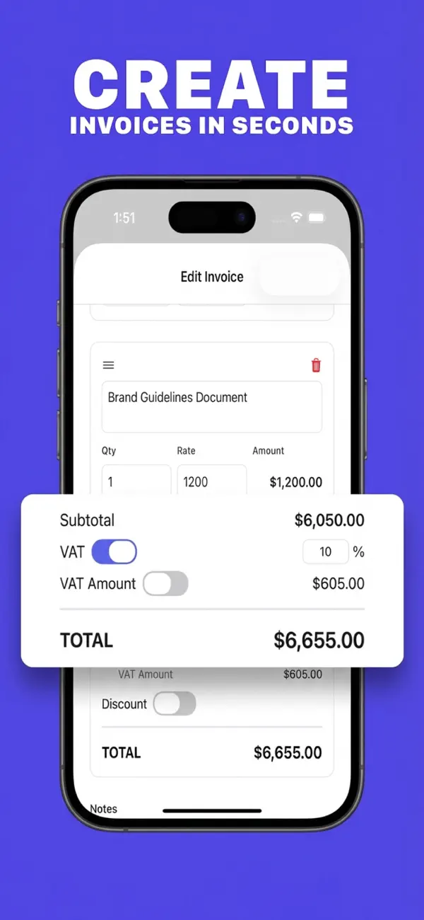 Free Invoice maker & Estimate screenshot 2