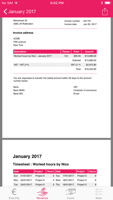 Freelancer Timesheet Invoice screenshot 10