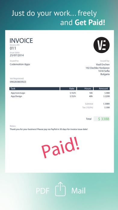 Freely - Project & Time Tracking & PDF Invoicing for Freelancers screenshot 1