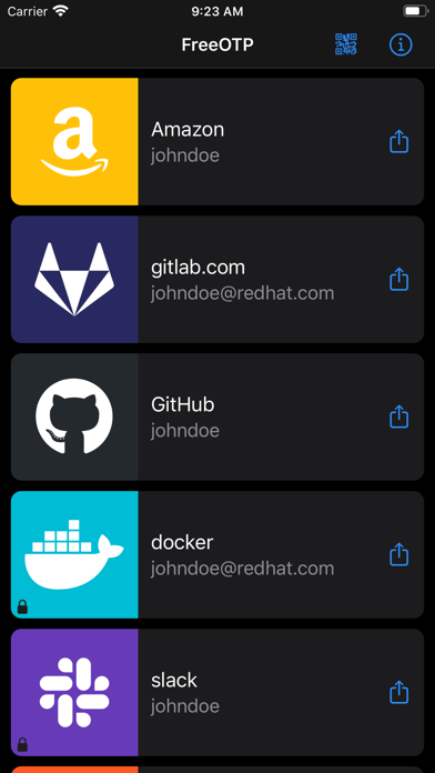 FreeOTP Authenticator screenshot 2