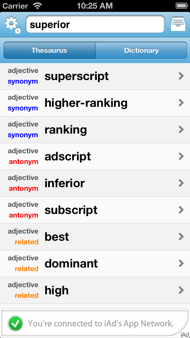 FreeSaurus - The Free Thesaurus! screenshot 3