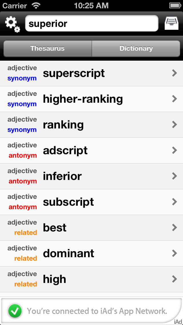 FreeSaurus - The Free Thesaurus! screenshot 2