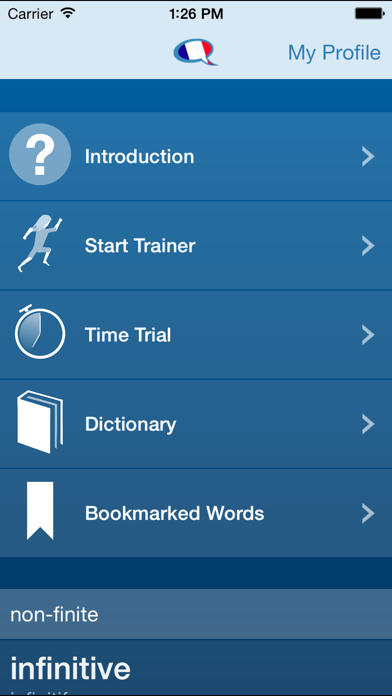 French Verbs Trainer screenshot 1