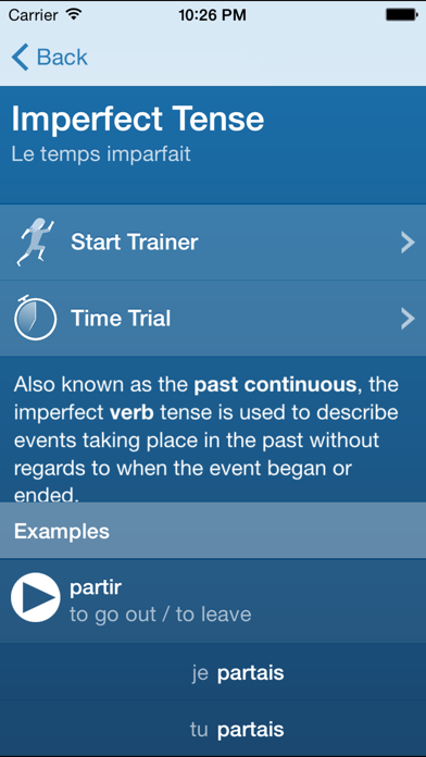 French Verbs Trainer screenshot 3