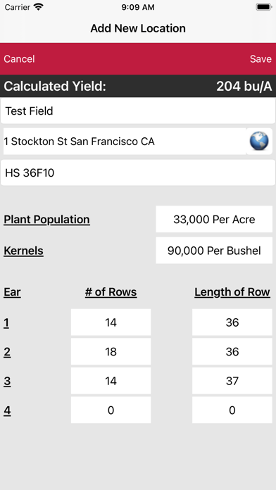 FS Yield Estimator screenshot 2