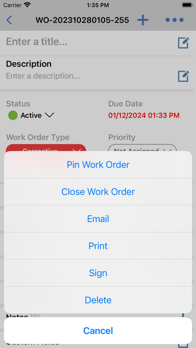 FTMaintenance Select WorkOrder screenshot 4