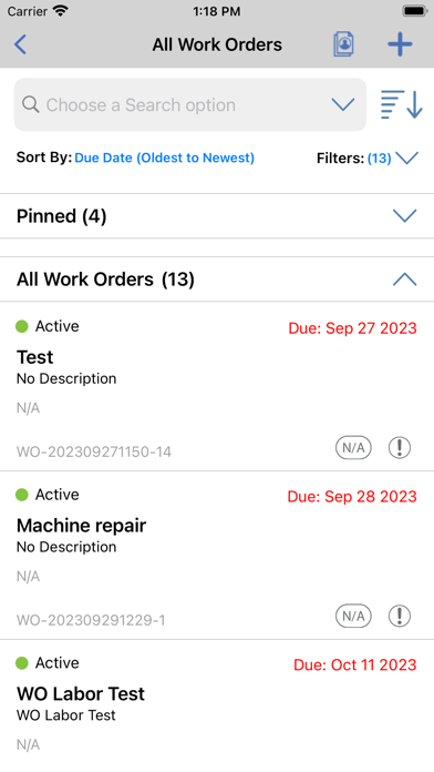 FTMaintenance Select WorkOrder screenshot 7