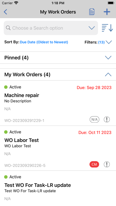FTMaintenance Select WorkOrder screenshot 8