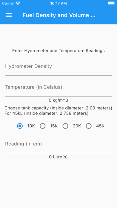 Fuel Density and Volume Calc screenshot 4