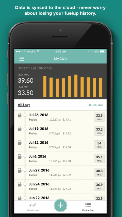 Fuelly: MPG & Service Tracker screenshot 2