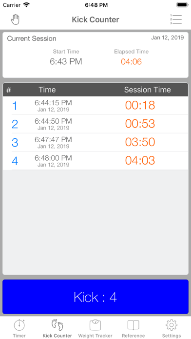 Full Term - Contraction Timer screenshot 2