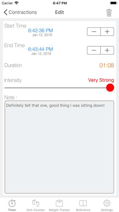 Full Term - Contraction Timer screenshot 3