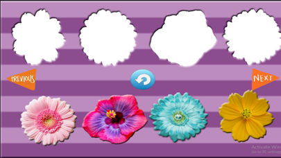 Fun Learning Flower Shapes Sorting game for kids screenshot 3