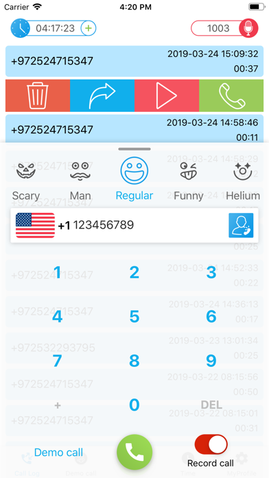 Funcall - Voice Changer & Rec screenshot 3
