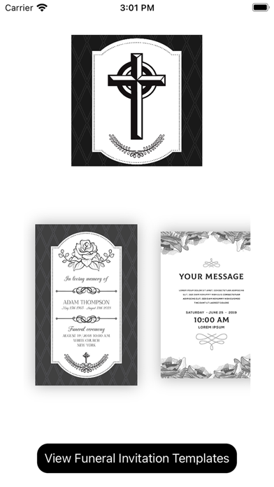 Funeral Invitation screenshot 1