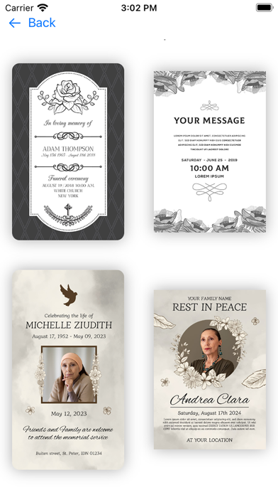 Funeral Invitation screenshot 3