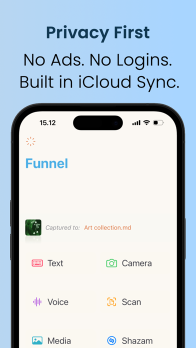 Funnel - Quick Capture screenshot 1