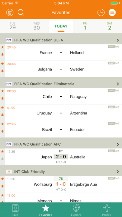 Futbol24 soccer livescore app screenshot 3