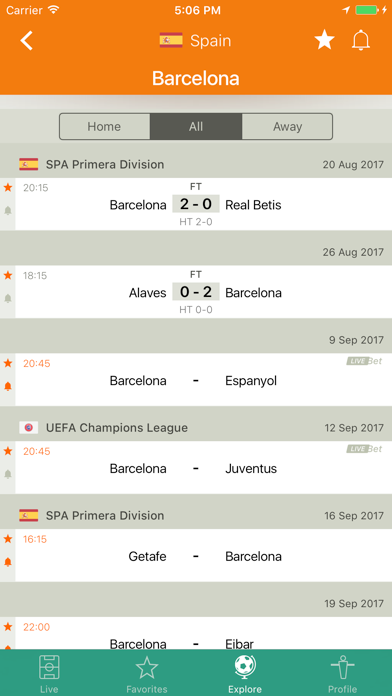 Futbol24 soccer livescore app screenshot 1
