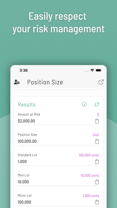 FX Position Calculator screenshot 2