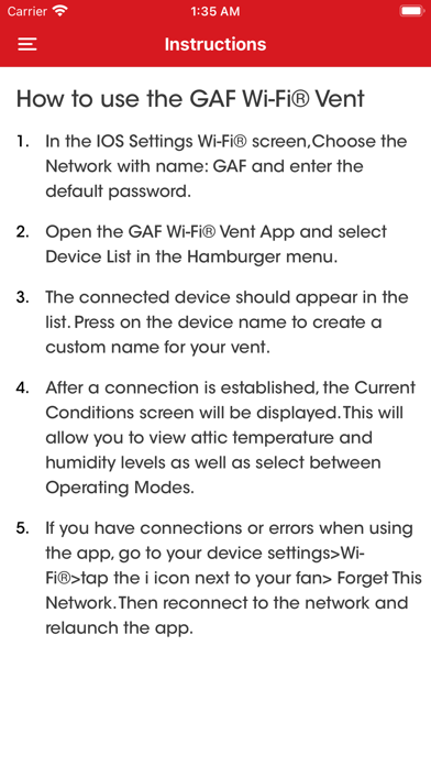 GAF Master Flow QuickConnect screenshot 2