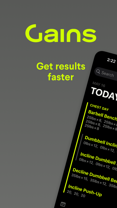 Gains Workout Tracker Gym Log screenshot 7
