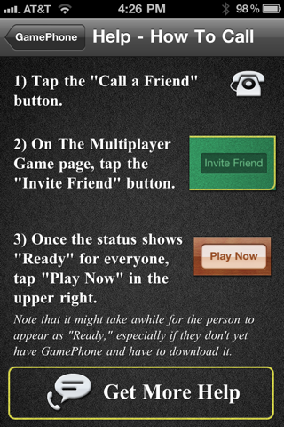 GamePhone - Free voice calls and text chat for Game Center screenshot 1