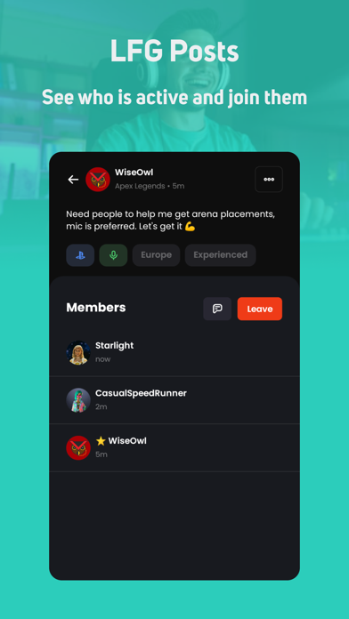 GamerLink LFG, Find Teammates! screenshot 1