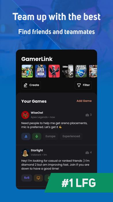 GamerLink LFG, Find Teammates! screenshot 5