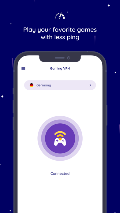 Gaming VPN : Ping & Bandwidth screenshot 1