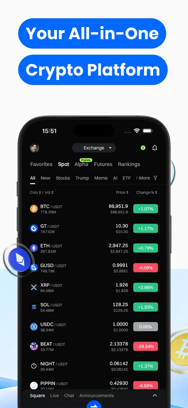 Gate: Trade BTC & ETH screenshot 2