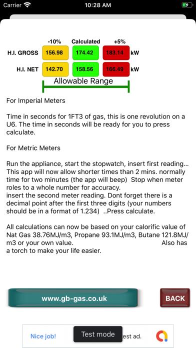 GB Gas Heat Input Calculator screenshot 1