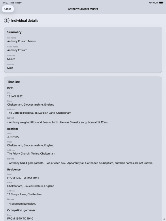 GEDCOM Viewer screenshot 1