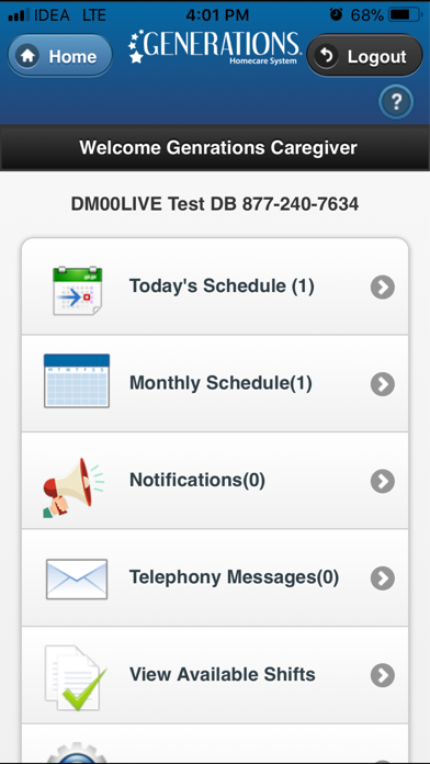 Generations Homecare System screenshot 2