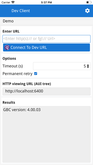 Genero Development Client screenshot 1