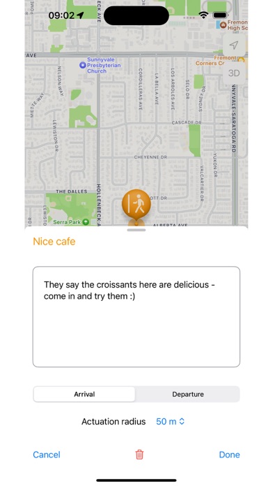 Geo-reminders, simple & usable screenshot 1