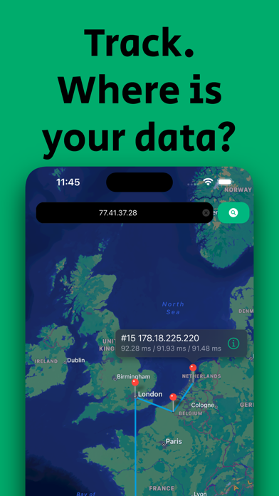 Geo Trace: Traceroute App screenshot 1