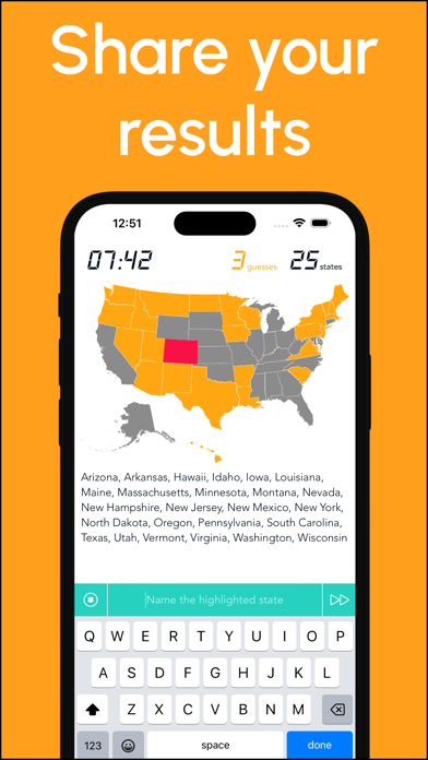Geography Map Game 50 States screenshot 2