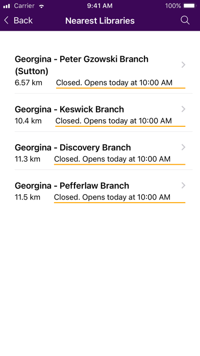 Georgina Public Library screenshot 2