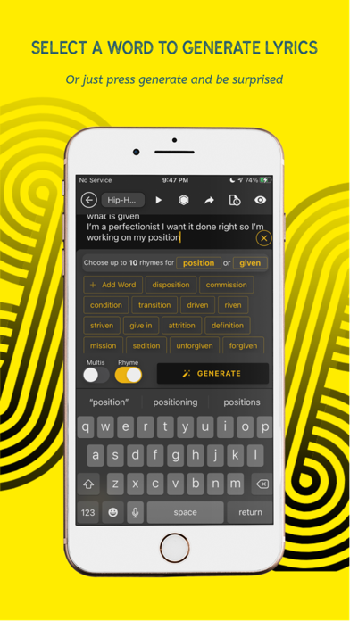 GhostWriter AI Lyrics screenshot 2